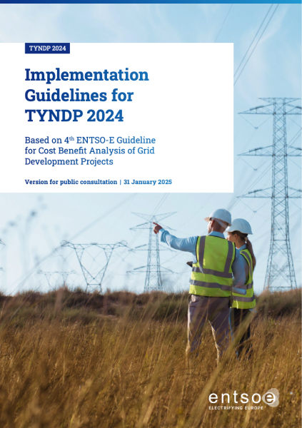 Cover of Implementation Guidelines for TYNDP 2024